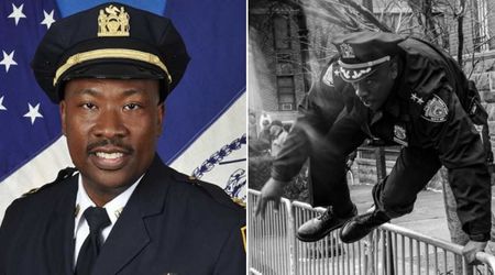 NYPD chief Aaron Edwards hailed for leaping barricade to chase down Gracie Mansion bombing suspects