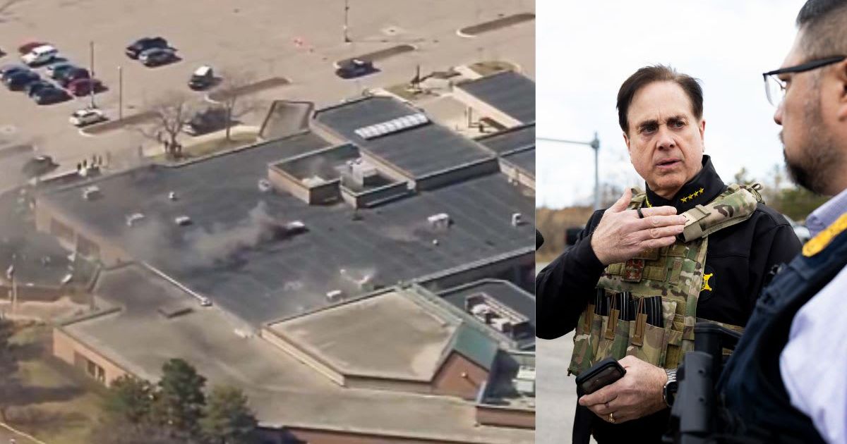 Oakland County Sheriff Mike Bouchard addressed the media after local law enforcement responded to the active shooter at Temple Israel in West Bloomfield, Michigan (Screengrab: Fox News, Getty Images)