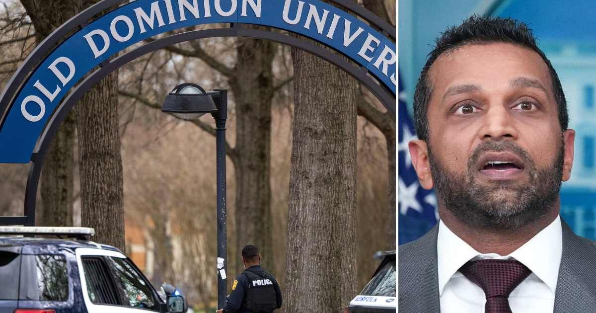 FBI Director Kash Patel has hailed the bravery of students who helped take down the suspected Old Dominion University shooter (AP, Getty images)