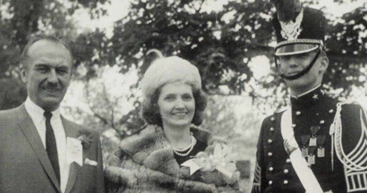 Donald Trump shared a photo from his younger military days, looking sharp in uniform while standing next to his parents. (@realDonaldTrump/X)