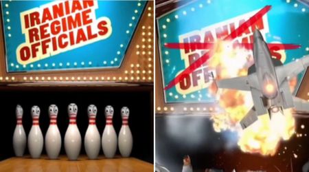 White House posts AI video of US bowling ball striking pins labelled ‘Iranian regime officials’