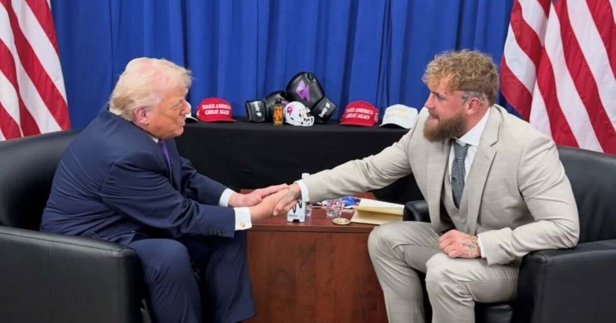 In a YouTube interview with Jake Paul, Donald Trump said the US launched strikes on Iran to stop what he described as an imminent attack, claiming the operation destroyed thousands of missiles before they could be used (IG/ @jakepaul)