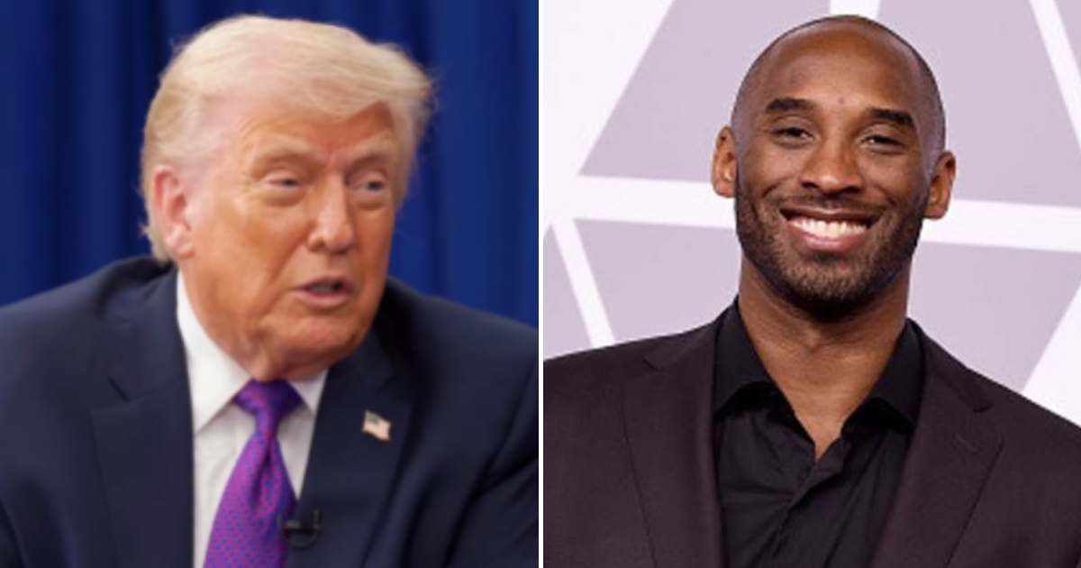 Donald Trump shared a heartfelt story about the late Kobe Bryant. (X/@jakepaul, Getty Images)