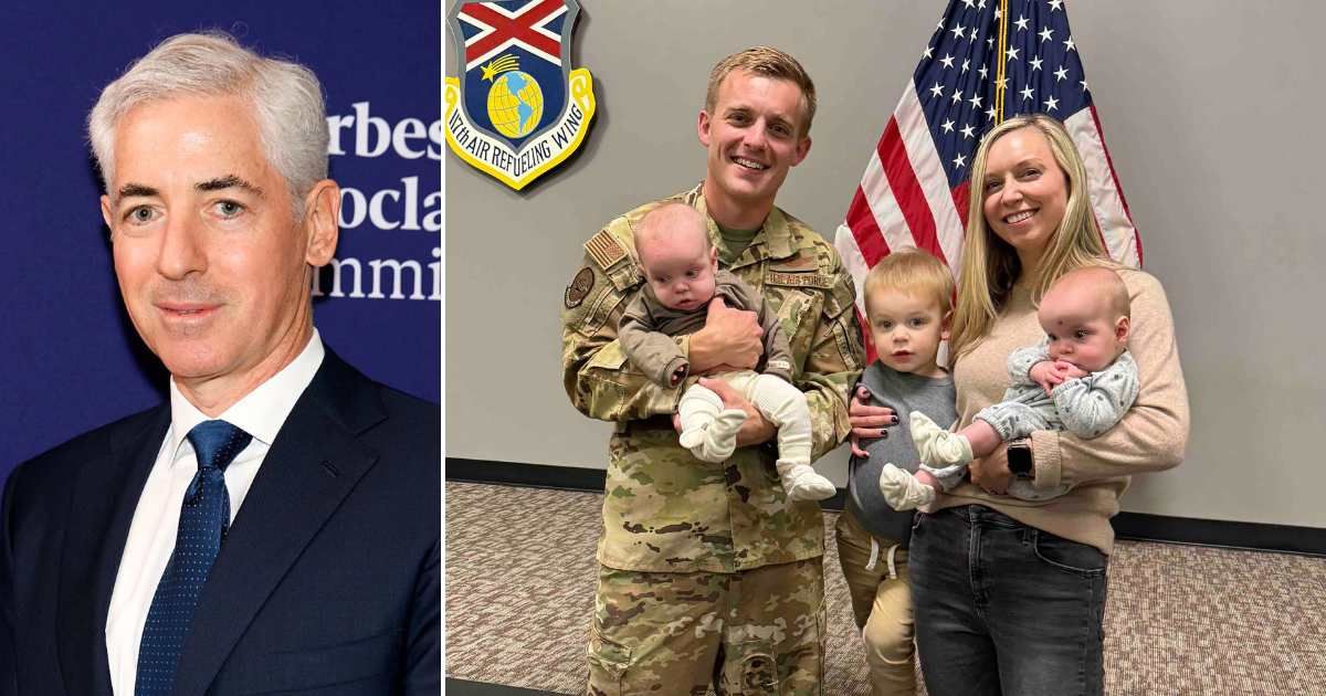 Billionaire hedge fund manager Bill Ackman was listed as the top donor with an $80,000 contribution to a GoFundMe supporting Major Alex Klinner’s family (Getty Images, GoFundMe)