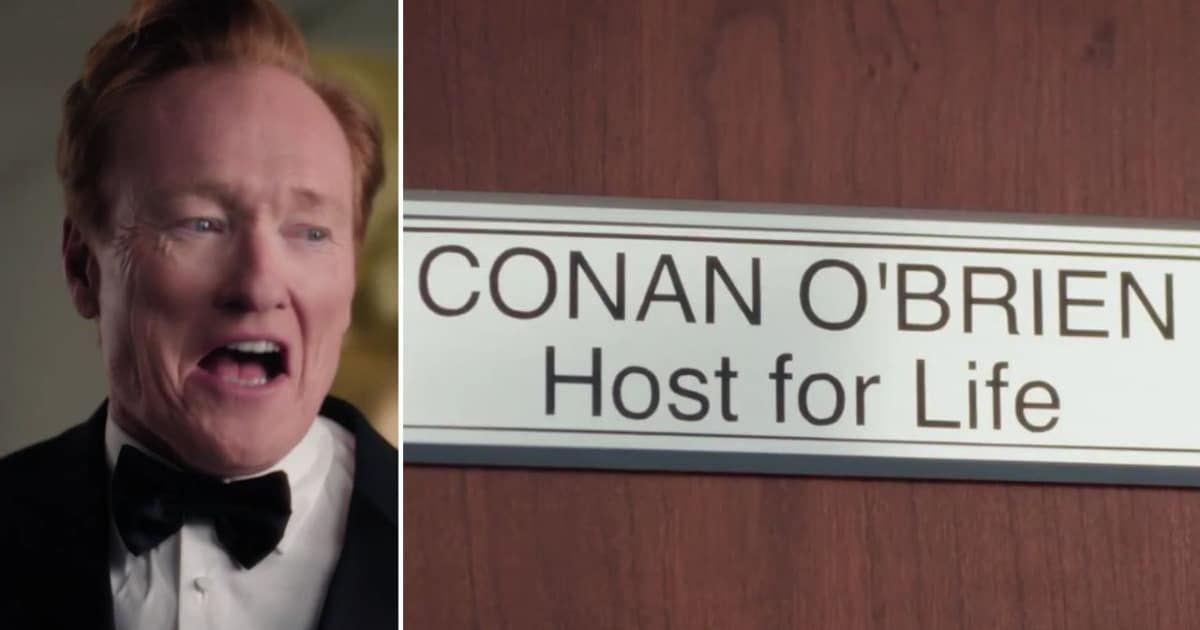 Conan O'Brien joked about his Oscars hosting streak in a comic spoof. (@ConanOBrien/X)