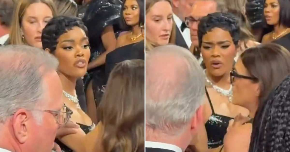 Teyana Taylor confronted a security guard after he allegedly shoved her backstage at the Oscars (@MattWallace888/X)