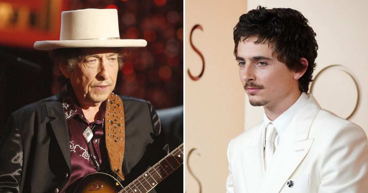 A post on X claiming Bob Dylan has disowned Timothee Chalamet has garnered more than one hundred thousand views (Getty Images, AP Photos)