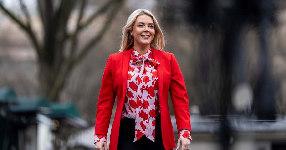 White House Press Secretary Karoline Leavitt heads to speak with reporters at the White House on Monday, March 16, 2026, in Washington (AP Photo/Alex Brandon)