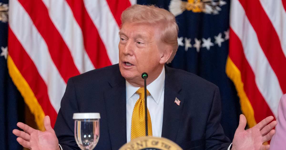 President Donald Trump speaks during a board meeting of the John F. Kennedy Memorial Center For The Performing Arts in the East Room of the White House, Monday, March 16, 2026, in Washington. (AP Photo/Alex Brandon)