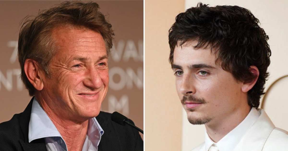 A viral social media post claims that Sean Penn will donate his trophy to Timothée Chalamet (Getty Images, AP Photos)