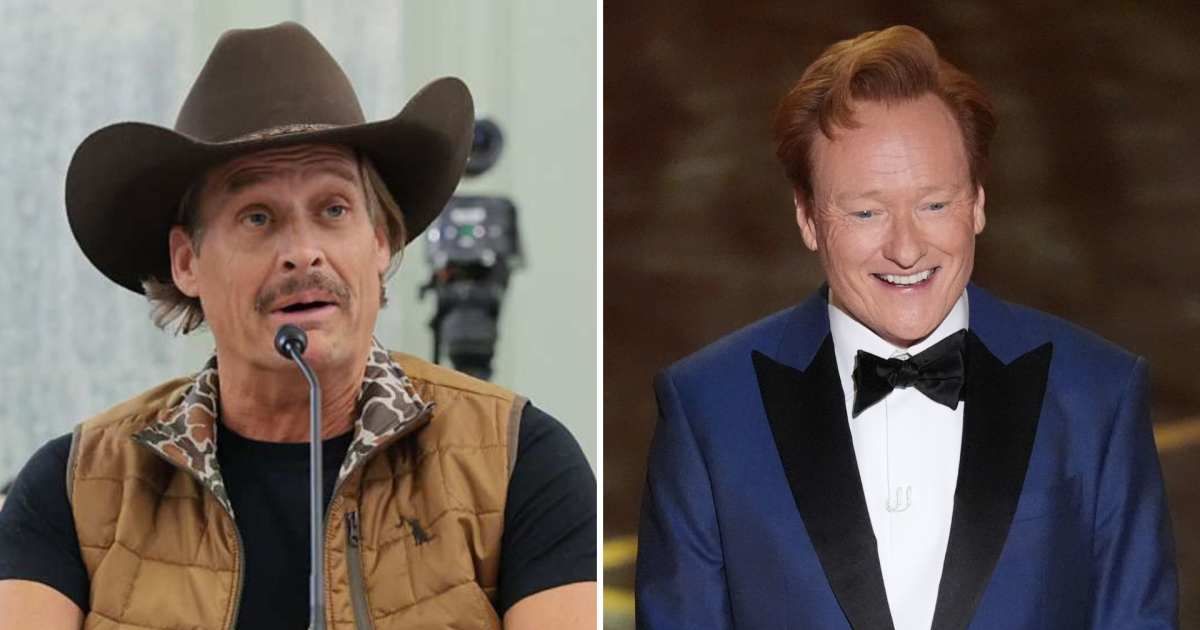 During his opening monologue, O’Brien took a swipe at Kid Rock while riffing on the increasingly political tone of entertainment events (Getty Images, AP Photo)