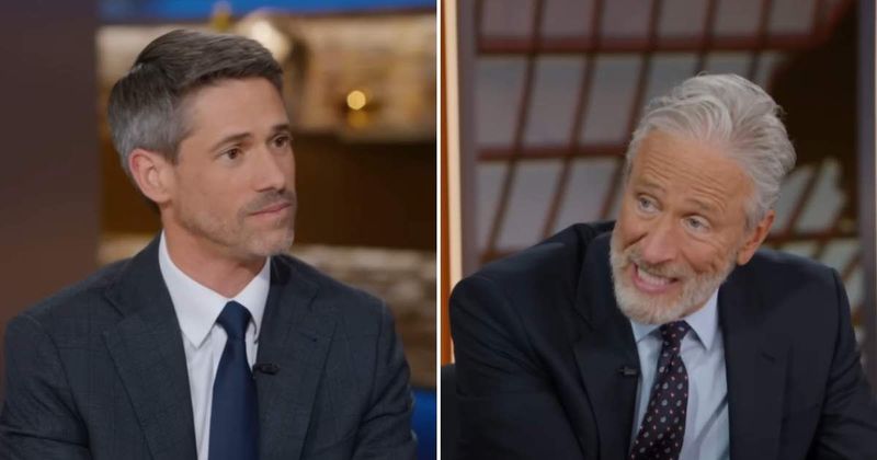 Jon Stewart cringes as Dem Matt Mahan touts 'dashboards' amid concerns over government spending