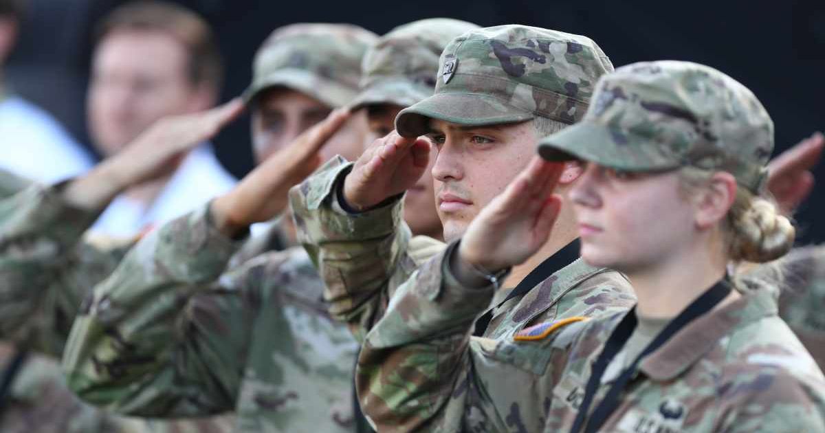 Social media posts claimed soldiers sarcastically yelled 'For Epstein!' when saluting (Edward Diller/Getty Images)