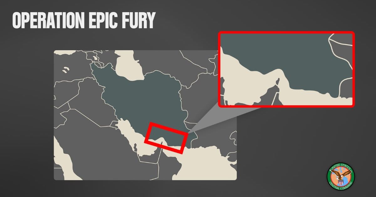 The US military mission aims to neutralize hardened launch sites that have paralyzed the Strait of Hormuz (@CENTCOM/X)