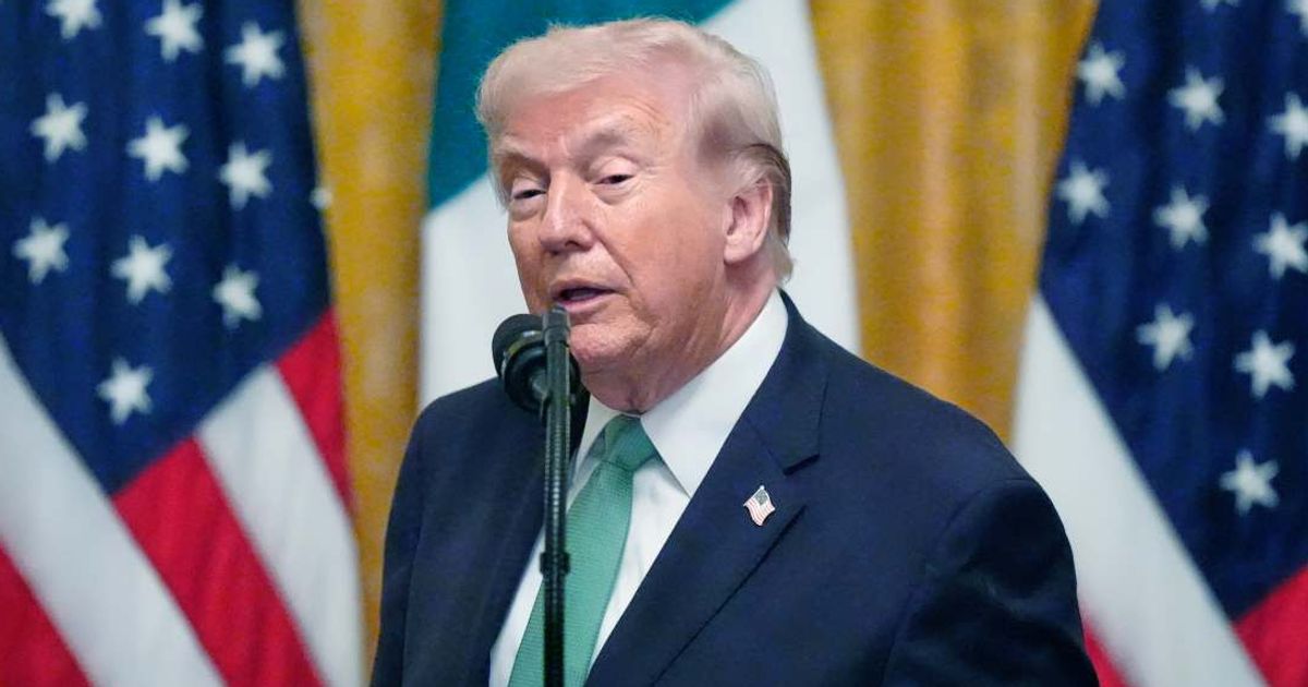 President Donald Trump offered a one-word reaction to Venezuela edging out the US 3-2 in WBC final   (AP Photo/Alex Brandon)