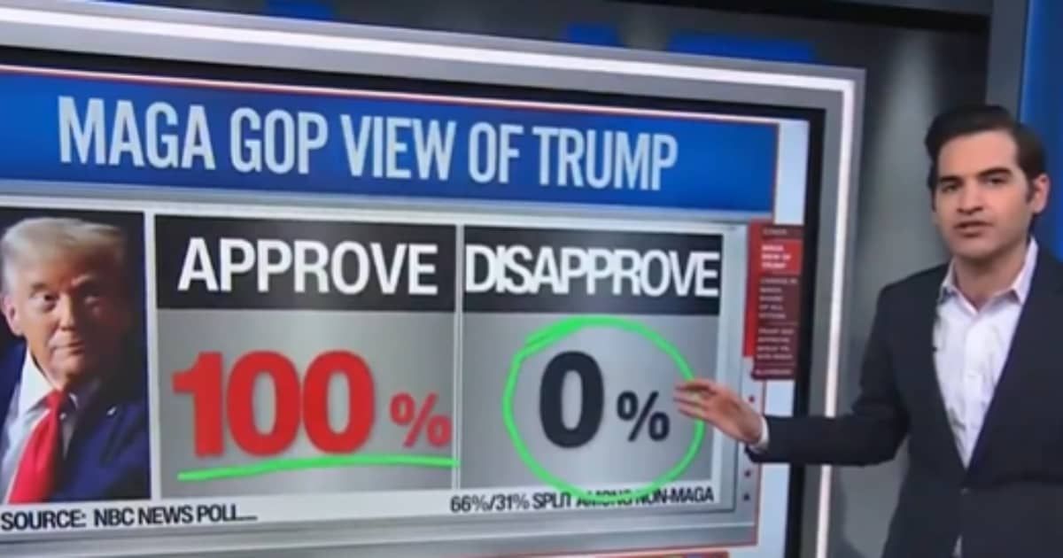 CNN data analyst Harry Enten said President Donald Trump has 100% approval among MAGA supporters, with the base size unchanged (Screengrab/Harry Enten/X)