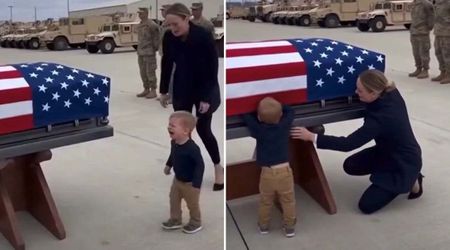 Fact Check: Is the viral video showing a child grieving a fallen US soldier real?