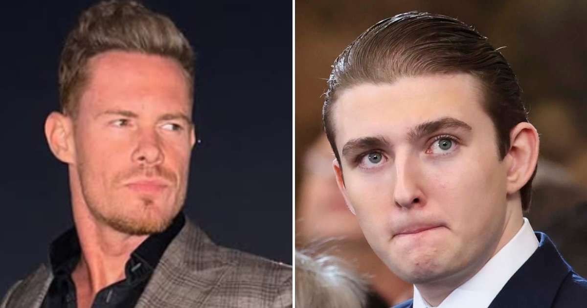 Justin Waller boasts dinner with Barron Trump at Mar-a-Lago (Kevin Lamarque - Pool/Getty Images and Instagram/ @justinwinwaller7)