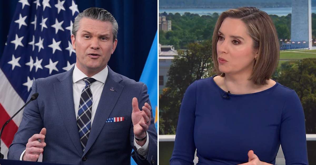 CBS’ Margaret Brennan appeared to react to Pete Hegseth’s prayer remarks in a post that drew backlash (AP Photo/Manuel Balce Ceneta, @FaceTheNation/X)