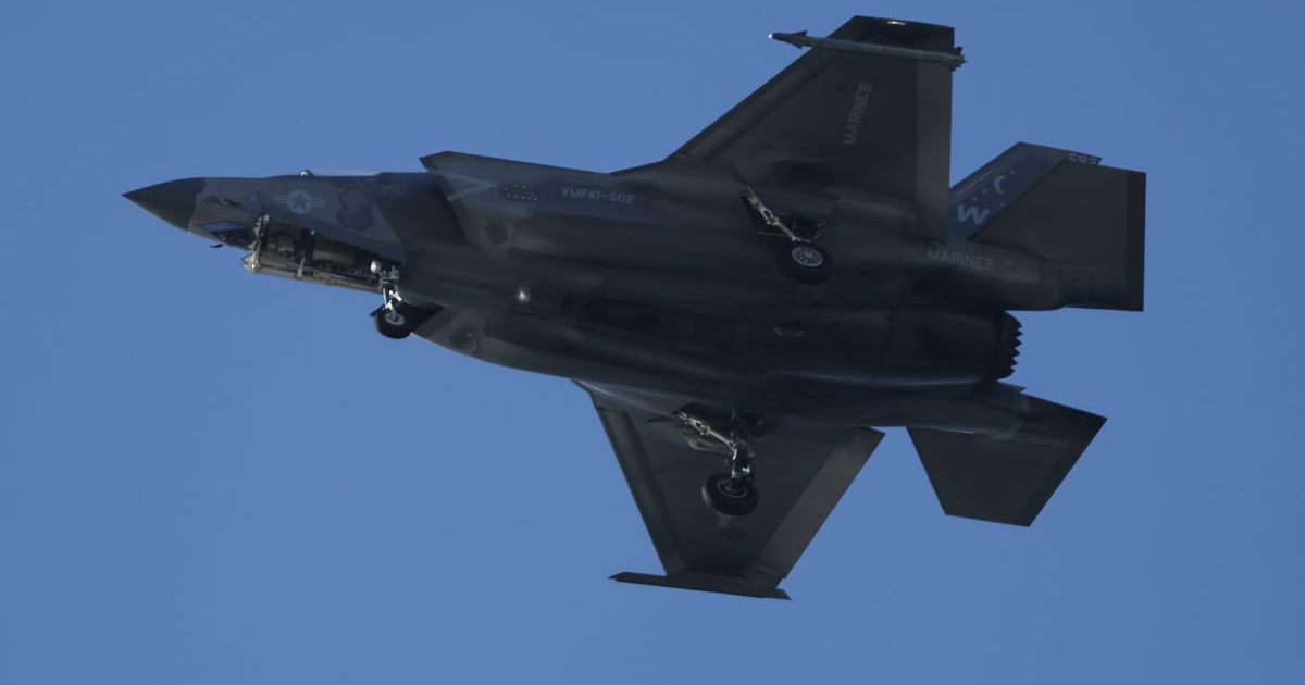 The jet is believed to have been struck by Iranian fire during the combat mission, sources said (Kevin Carter/Getty Images)