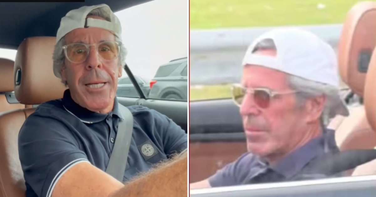 A Florida man dubbed 'Palm Beach Pete' went viral due to his striking resemblance to the late financier Jeffrey Epstein (Screengrab/@DerrickEvans4WV/X, Screengrab/@ExxAlerts)