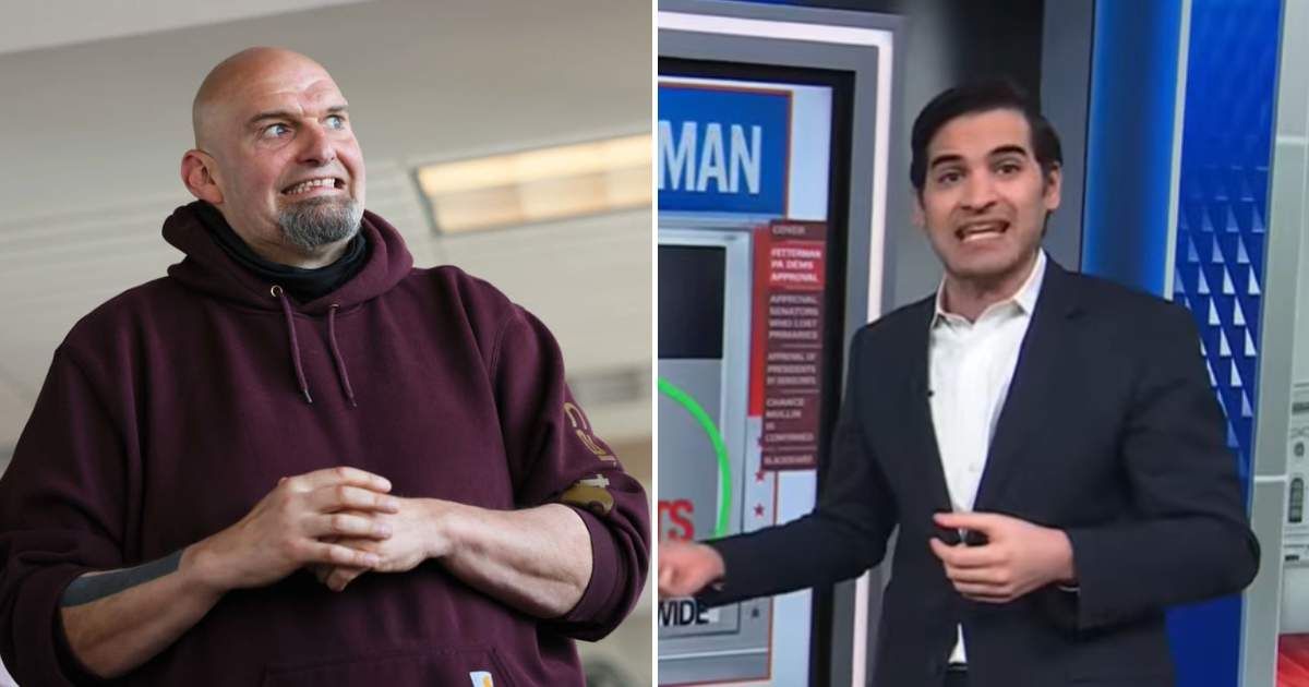 Harry Enten flags dramatic collapse in Fetterman's support from his own party's voters since his first election in 2023 (Getty Images, CNN/Youtube)