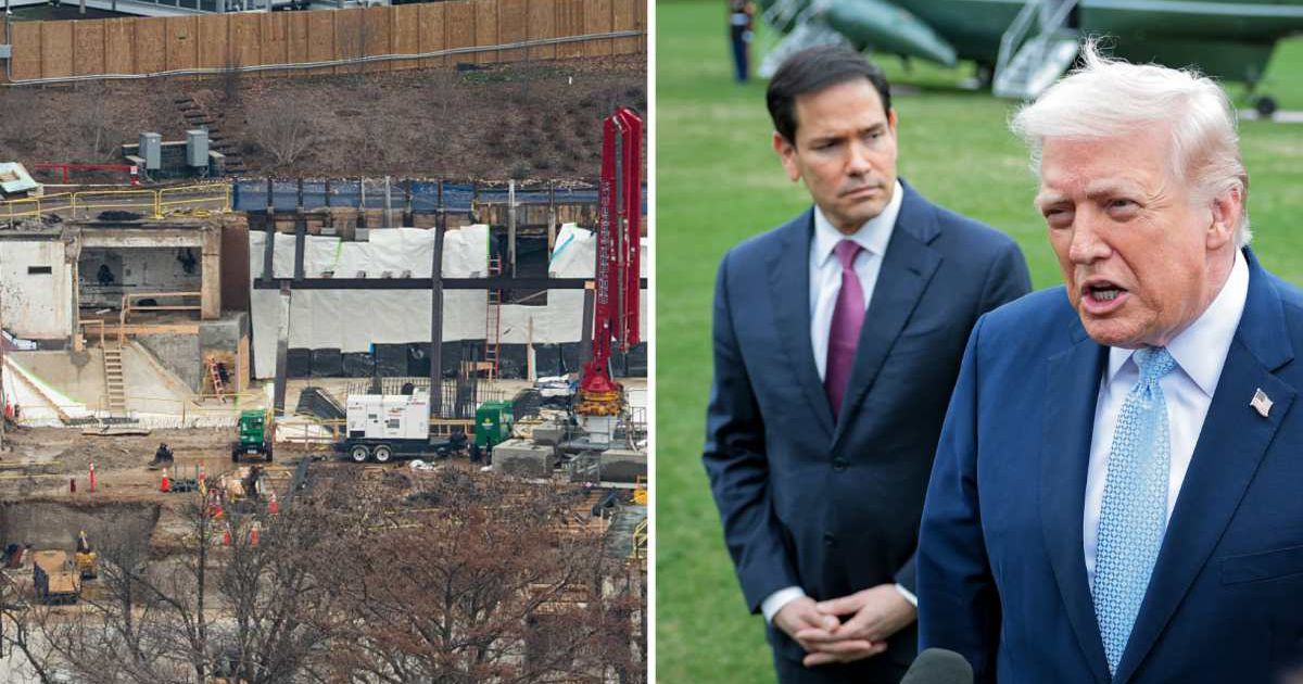 Donald Trump made light of ongoing construction at the White House (Getty Images)
