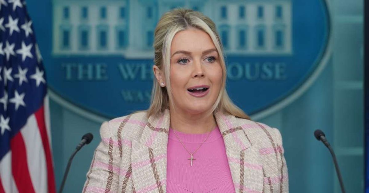 Karoline Leavitt drew scrutiny after sharing a White House article that suggested Americans as a whole support Operation Epic Fury and view it as an 'overwhelming success' (AP Photo/Julia Demaree Nikhinson)