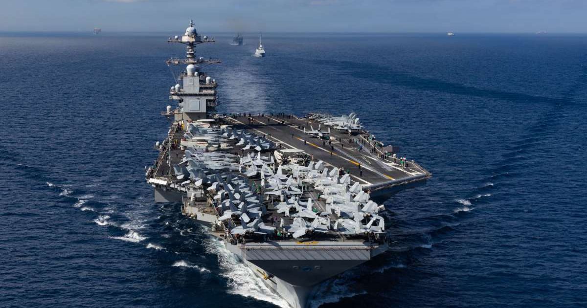 Rumor claims that the soldiers aboard the USS Gerald R Ford set fire to bedding, clogged toilets to skip war duty (Getty Images)