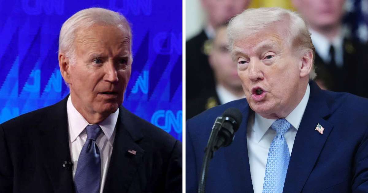 Donald Trump has repeatedly mocked Joe Biden, contrasting himself with the former president in anecdotes about stamina and leadership (Getty Images, AP Photos/Julia Demaree Nikhinson)