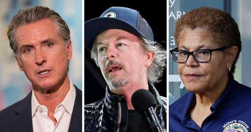 David Spade hits out at Gavin Newsom and Karen Bass for Hollywood’s ‘terrifying’ downfall