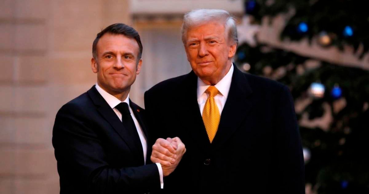 A social media rumor claims Immanuel Macron said that "Europe cannot depend on the mood of a 79-year-old man" (Getty Images)