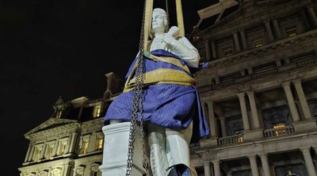 White House installs Christopher Columbus statue rebuilt from toppled Baltimore monument for heritage