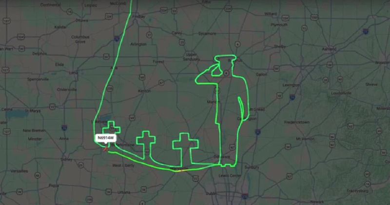 Pilot traces tombstones and a soldier in tribute flight path to honor 3 Ohio airmen killed in Iraq