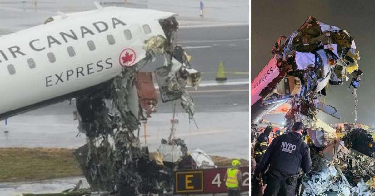 Air Canada flight attendant miraculously survives deadly LaGuardia Airport plane crash (AP Photo/Seth Wenig and @SecDuffy/X)