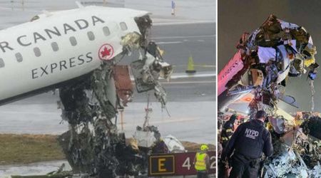 'Miracle': Flight attendant still strapped to seat after being thrown 320ft during Air Canada crash