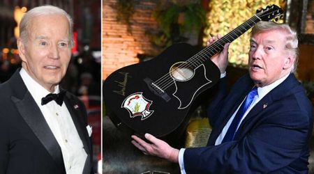 'He couldn’t do that': Trump takes autopen dig at Biden while signing Elvis guitar replica