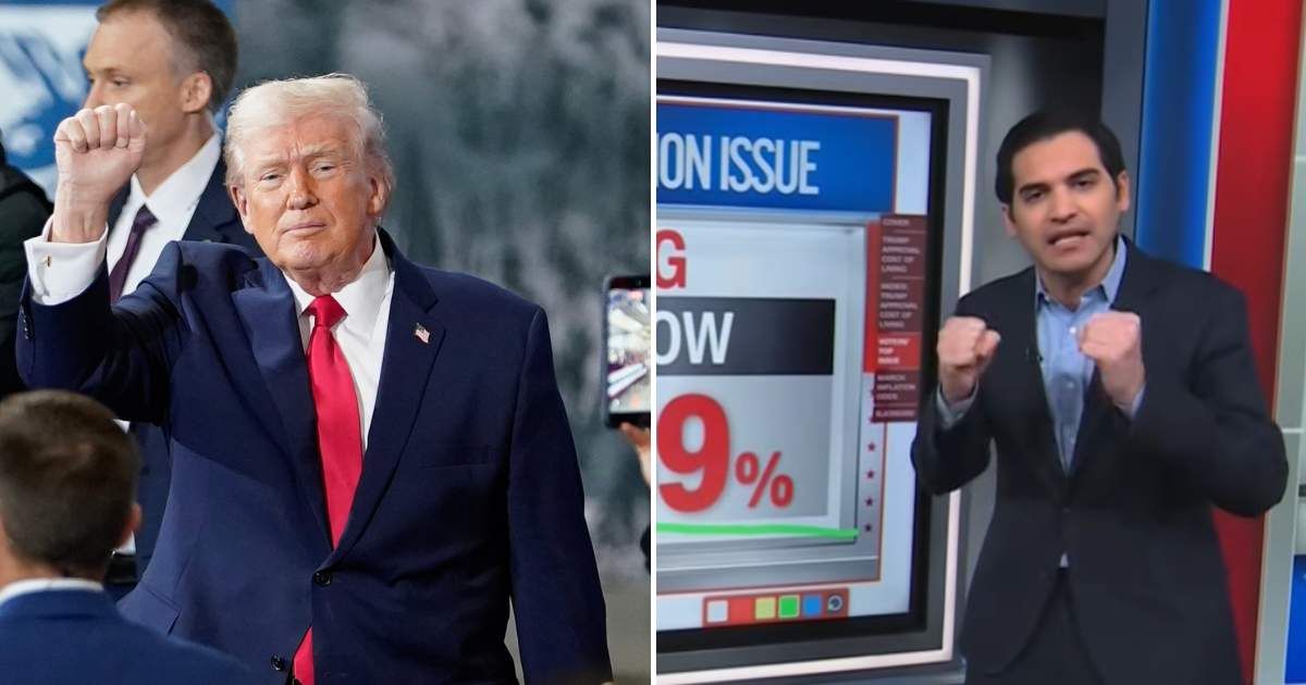 Harry Enten noted a major swing among male voters against Trump, warning that economic issues could undermine Republican support (Getty Images, CNN/ Youtube)