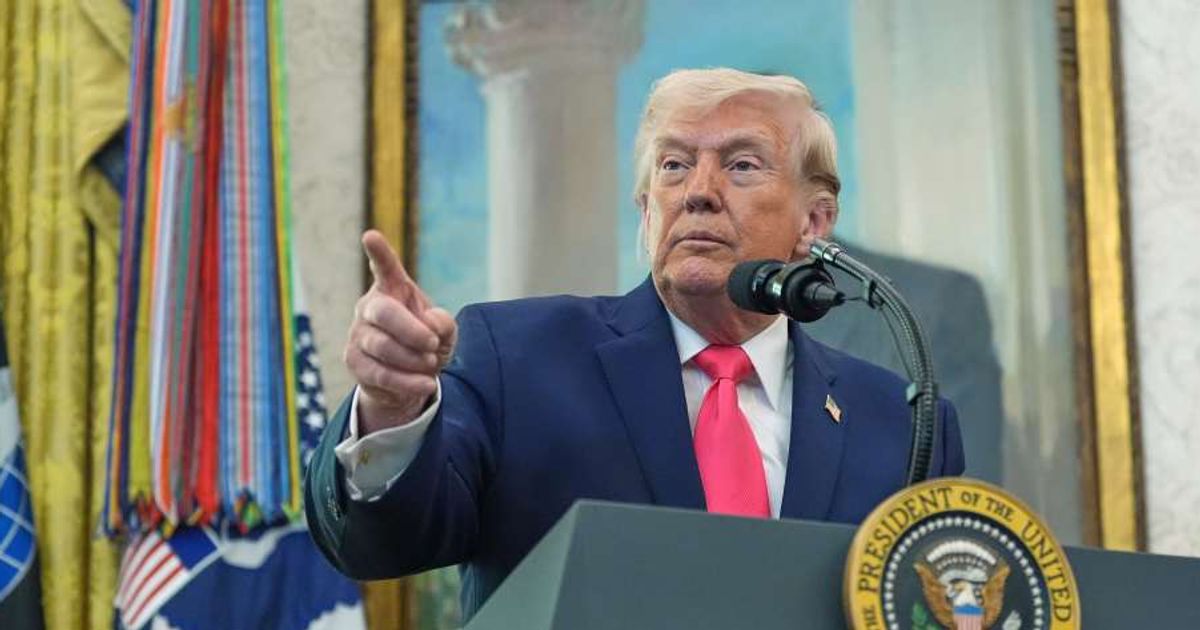 A screenshot of Donald Trump’s Truth Social post showing an unverified claim against Iran went viral (AP Photo/Alex Brandon)