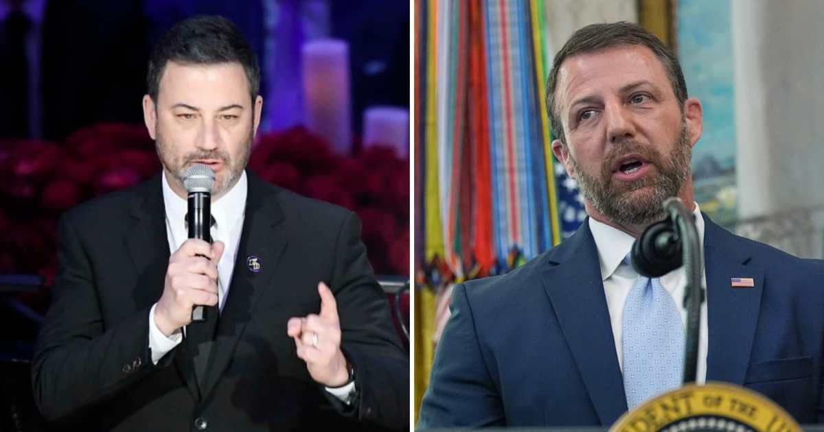 Kimmel framed Mullin’s plumbing experience as a contrast to traditional government qualifications (Getty Images)