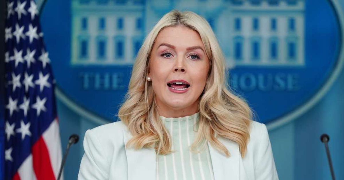 White House press secretary Karoline Leavitt spoke to reporters at the James Brady Press Briefing Room (AP Photo/Julia Demaree Nikhinson)