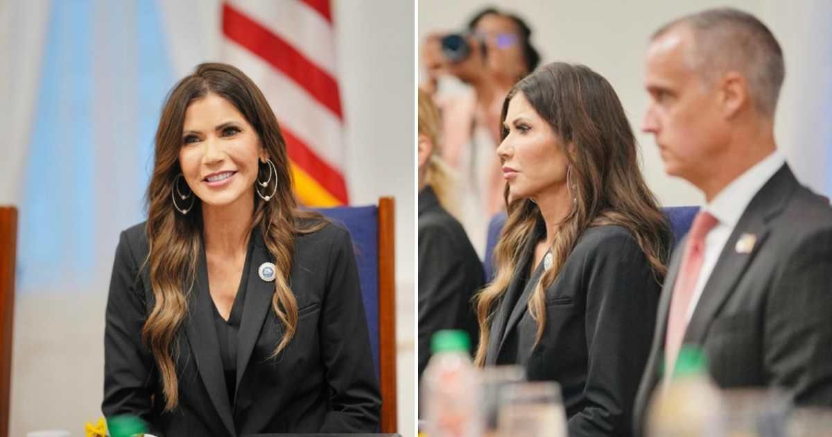 Kristi Noem returned to public view, marking her first appearance since being removed as Secretary of the Department of Homeland Security (@EmbassyGuyana/X)