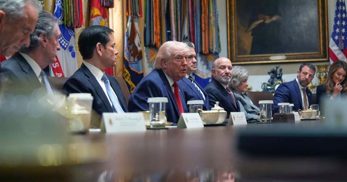 President Donald Trump speaks during a Cabinet meeting at the White House, Thursday, March 26, 2026, in Washington (AP Photo/Alex Brandon)
