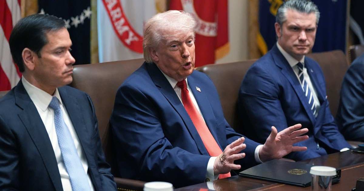 President Donald Trump speaks during a Cabinet meeting at the White House, Thursday, March 26, 2026, in Washington (AP Photo/Alex Brandon)