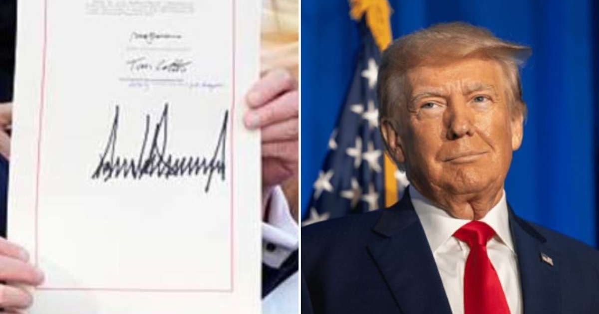 The US Treasury announced that Trump’s signature would appear on new paper currency this year (Alex Brandon - Pool/Getty Images, Getty Images)