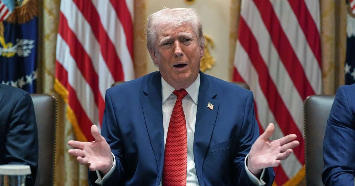 Donald Trump speaks during a Cabinet meeting at the White House on March 26, 2026, in Washington, DC (AP Photo/Alex Brandon)