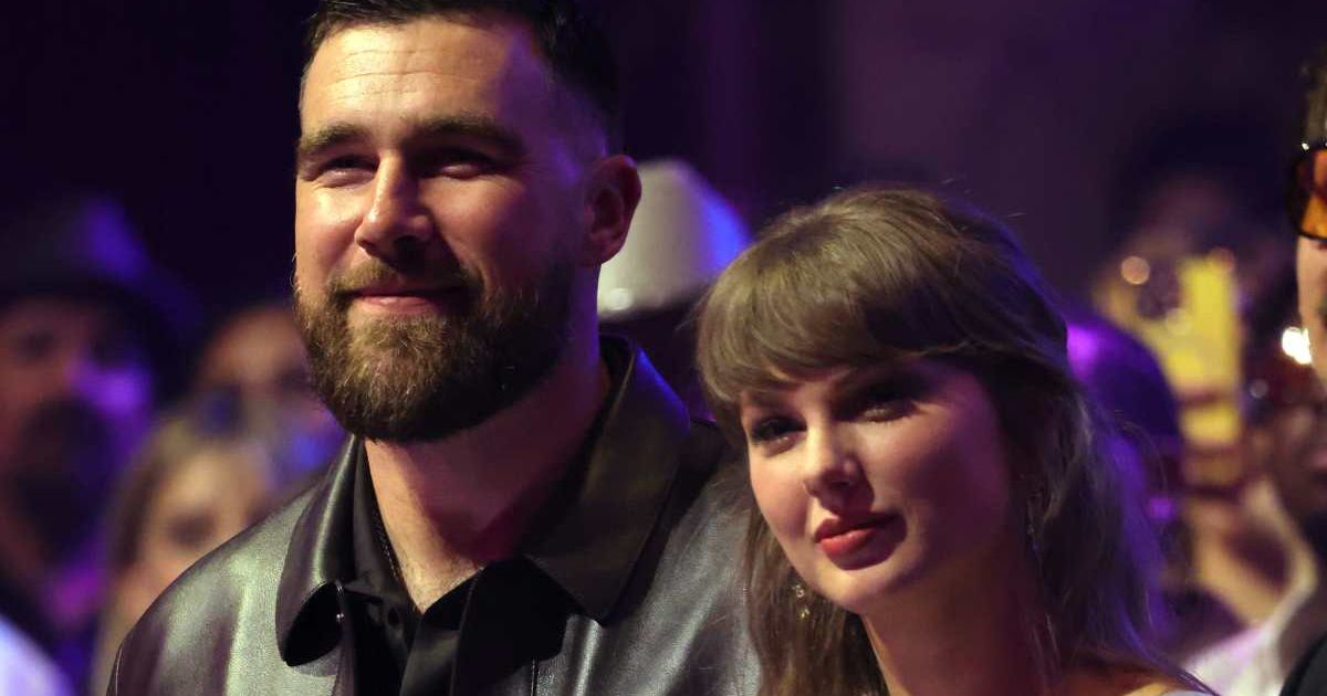 Travis Kelce and Taylor Swift attend the 2026 iHeartRadio Music Awards at Dolby Theatre on March 26, 2026 in Los Angeles, California (Kevin Mazur/Kevin Mazur/Getty Images for iHeartRadio)