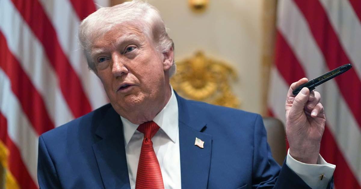 President Donald Trump spoke during a Cabinet meeting at the White House, Thursday, March 26, 2026 (AP Photo/Alex Brandon)