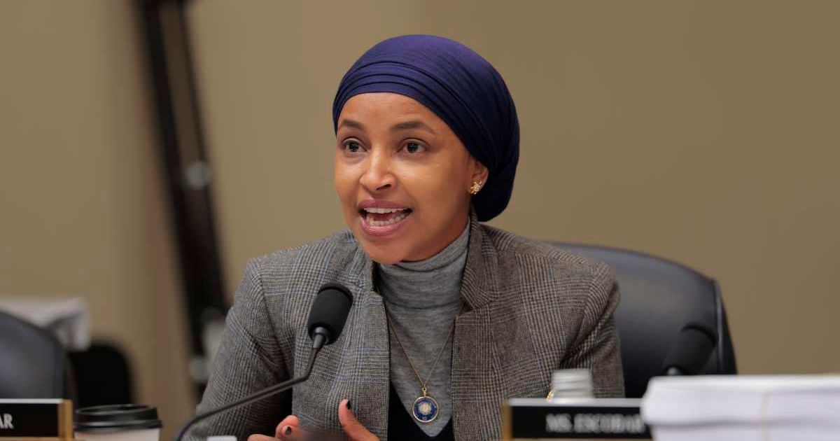Rep Ilhan Omar rallied against the Trump administration's treatment of Cuba on the House floor, describing the oil blockade as 'economic warfare' (Getty Images)