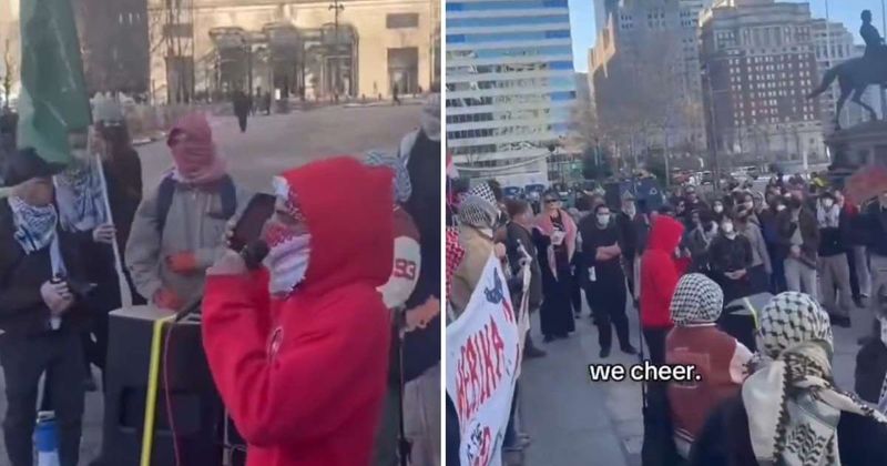 ‘We cheer’: Video shows vile scenes from Philadelphia protest endorsing deaths of US soldiers